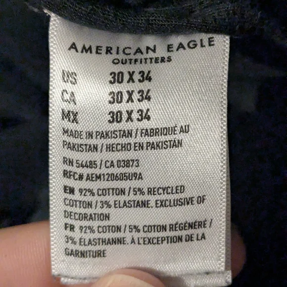 Women's Black American Eagle Cargo Pants Sz 30 - Picture 9 of 9